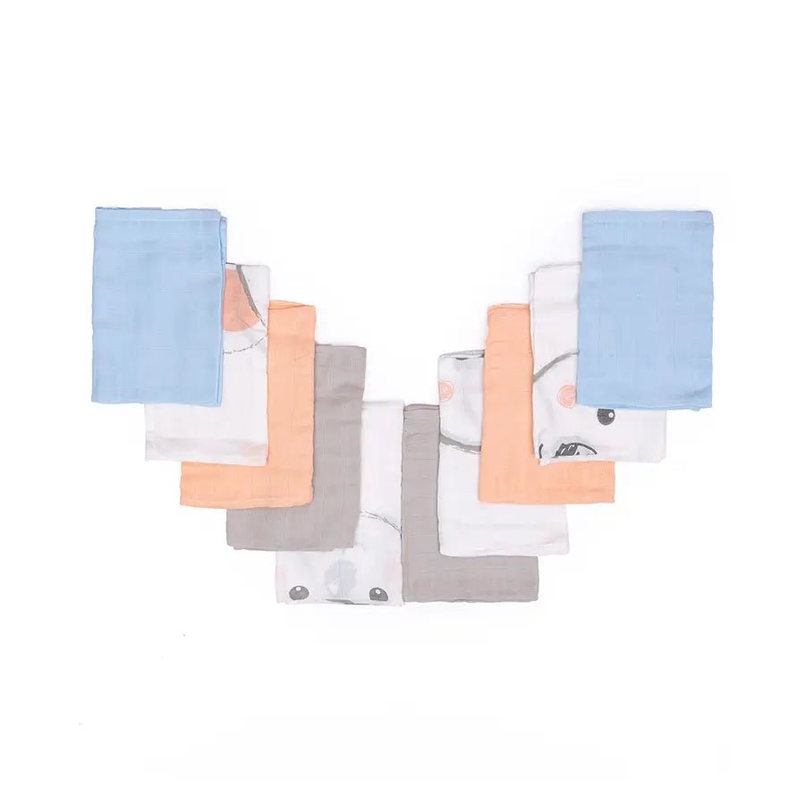 Crescent Muslin Squares - Koala (Pack of 10)-Swaddle Wrap-1