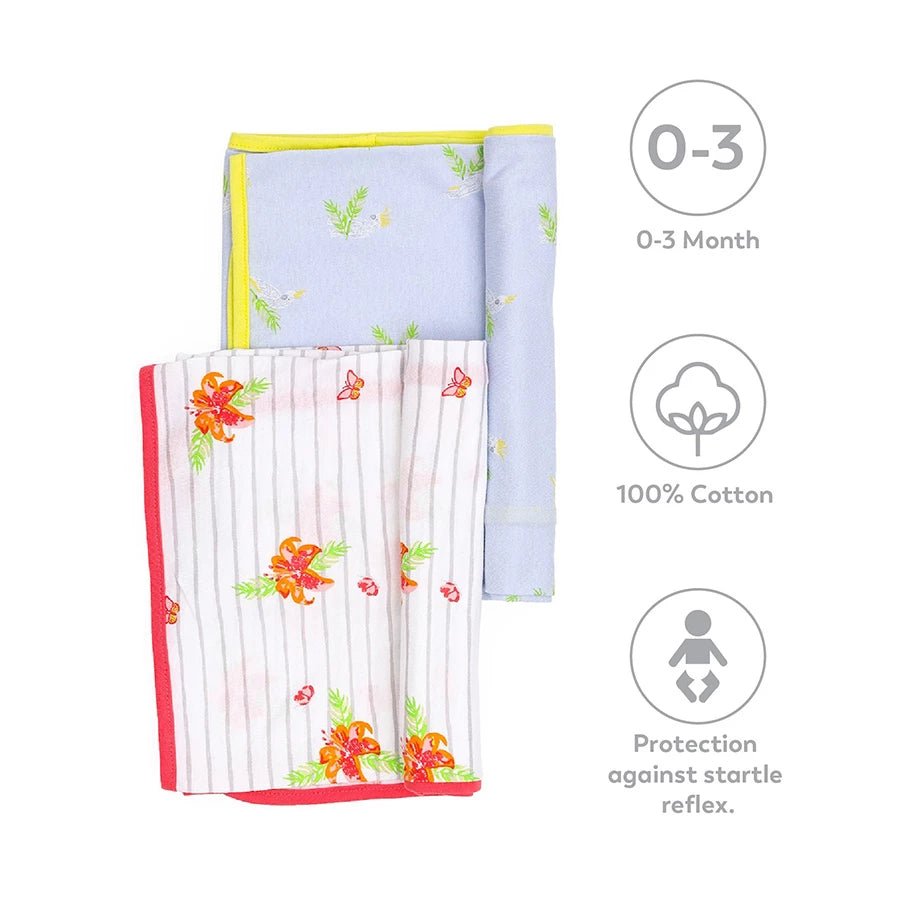 Cuddle-2 Beeby First layer sheet- (Pack of 2) Swaddle Wrap 10