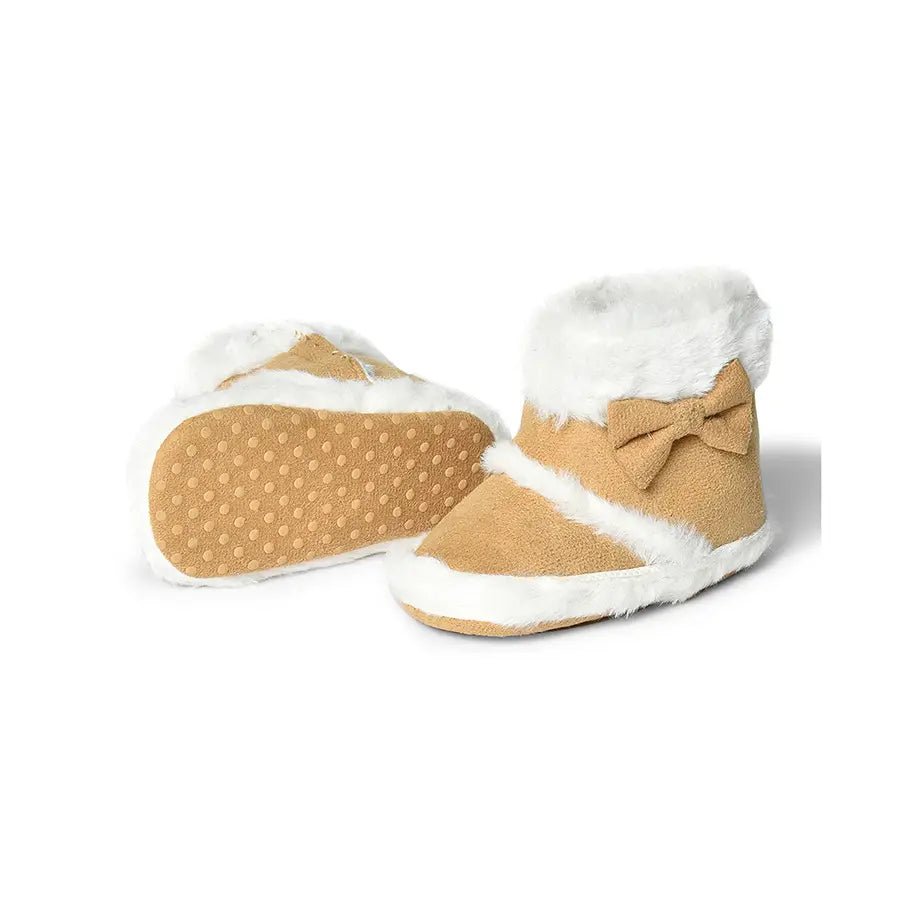 Cuddle Baby Girl Rexine Fur Shoes Shoes 2