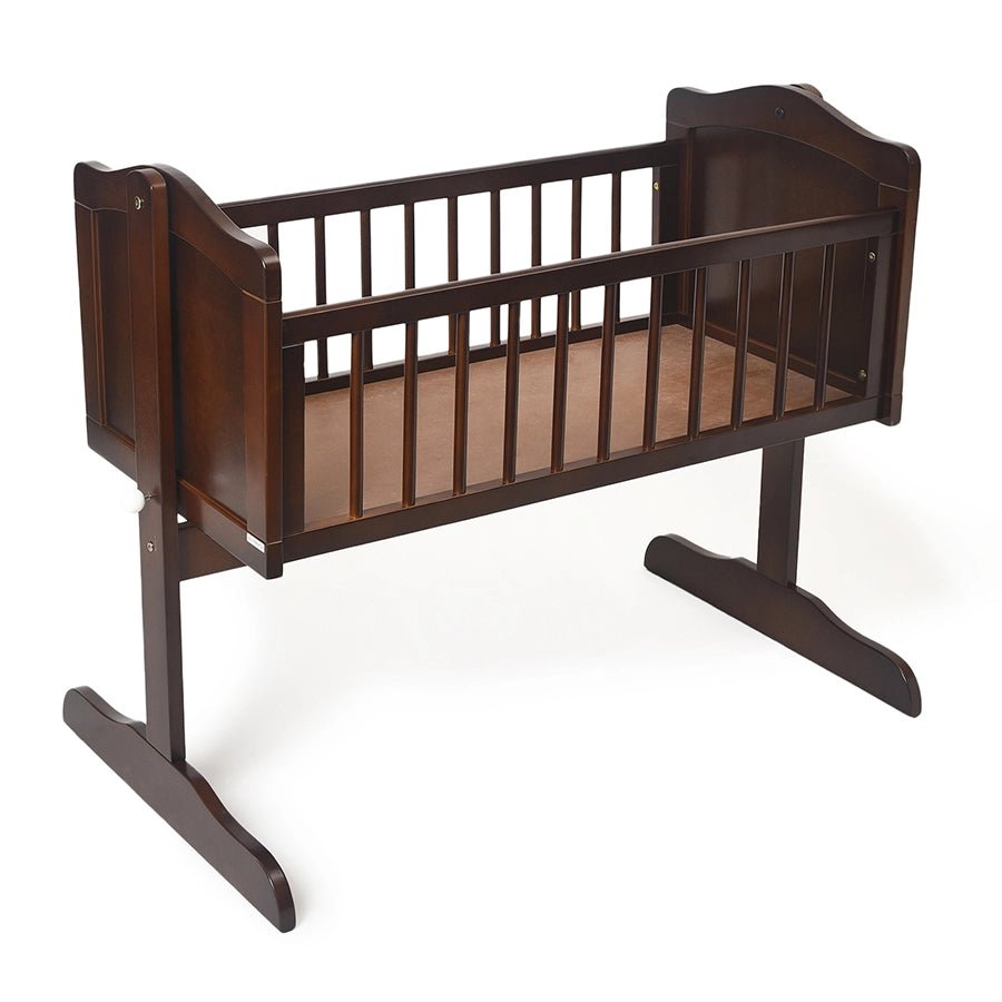 Cuddle Brown Rubber Wood Cradle-Baby Furniture-2