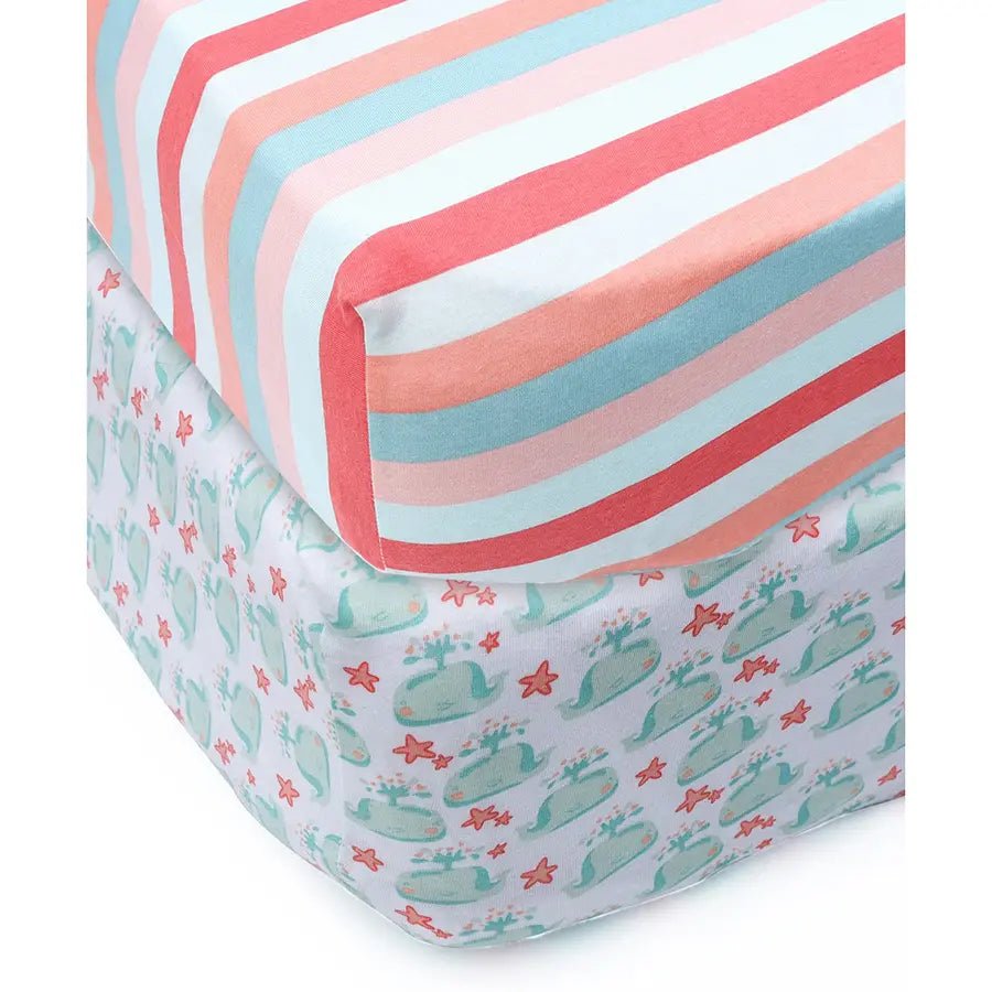 Cuddle Fitted Cot Sheet - Pack of 2-Cot Sheet-1