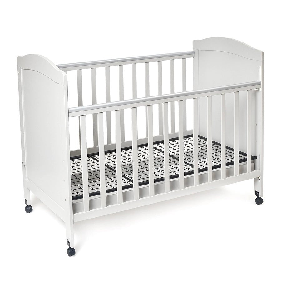Cuddle Light Grey Rubber Wood Cot-Baby Furniture-1