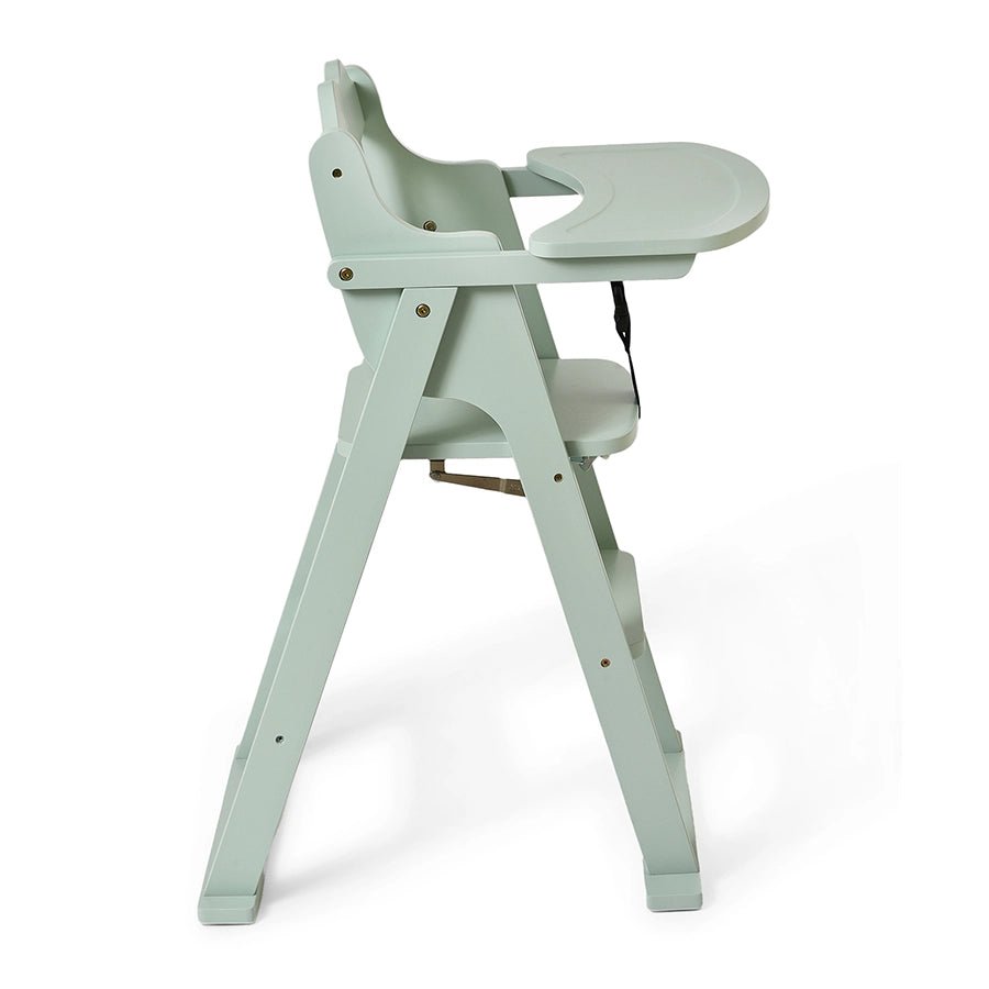 Cuddle Rubber Wood Green High Chair Baby Furniture 4