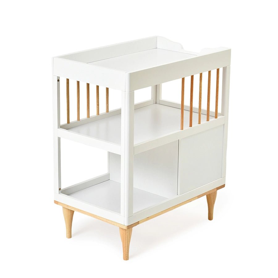 Cuddle Rubber Wood White Changing Table-Baby Furniture-6