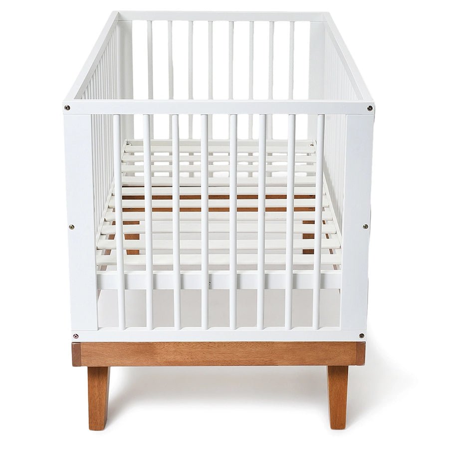 Cuddle Rubber Wood White Cot-Baby Furniture-4