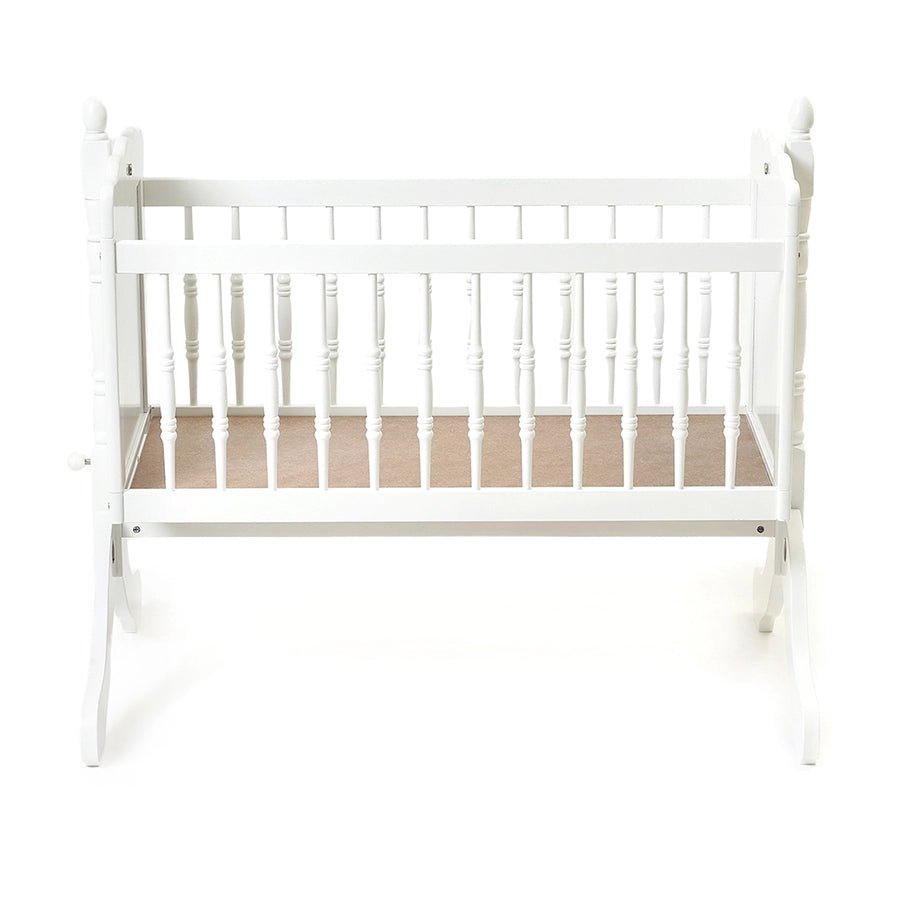 Cuddle Rubber Wood White Cradle Baby Furniture 3