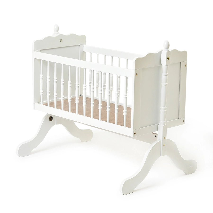Cuddle Rubber Wood White Cradle Baby Furniture 1