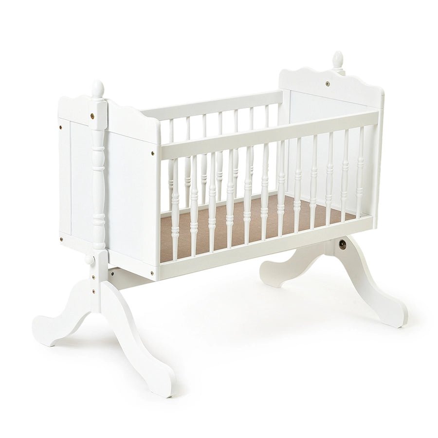 Cuddle Rubber Wood Light Grey Cradle For Kids - Baby Furniture - Mi Arcus