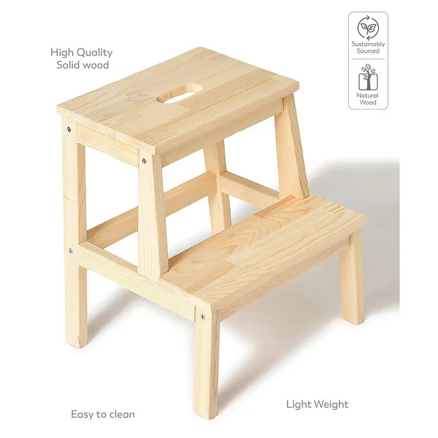 Cuddle Step Stool Natural Wood-Baby Furniture-2