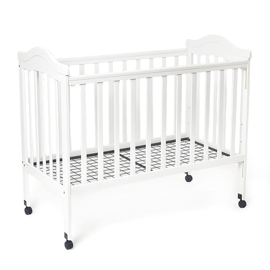 Cuddle White Rubber Wood Cot-Baby Furniture-1