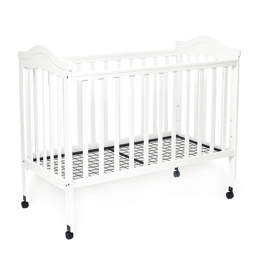 Cuddle White Rubber Wood Cot-Baby Furniture-12