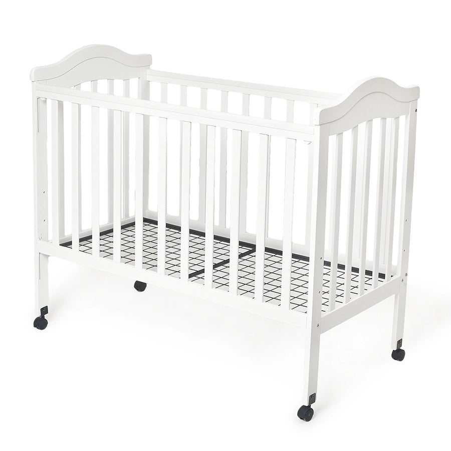 Cuddle White Rubber Wood Cot-Baby Furniture-4