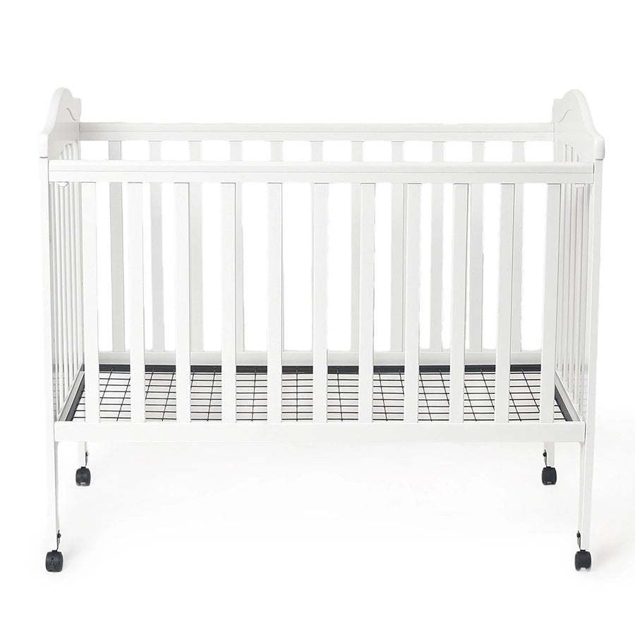 Cuddle White Rubber Wood Cot-Baby Furniture-2