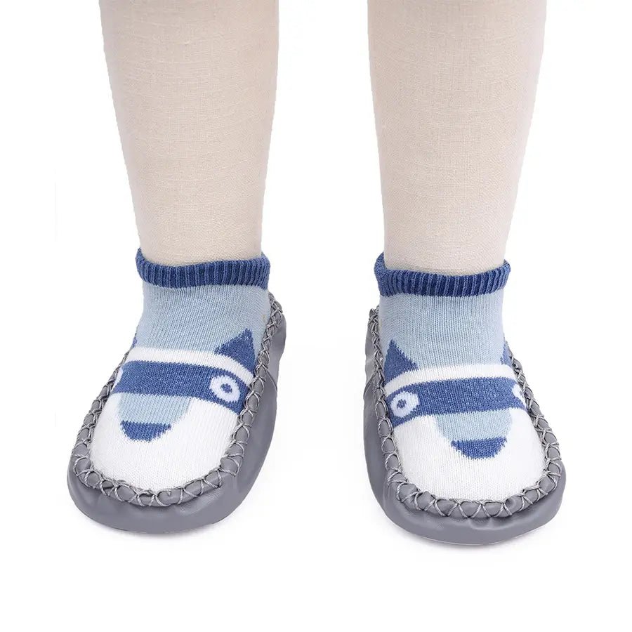 Cuddle's Baby Boy Comfy Rib Shoe- Grey Shoes 3