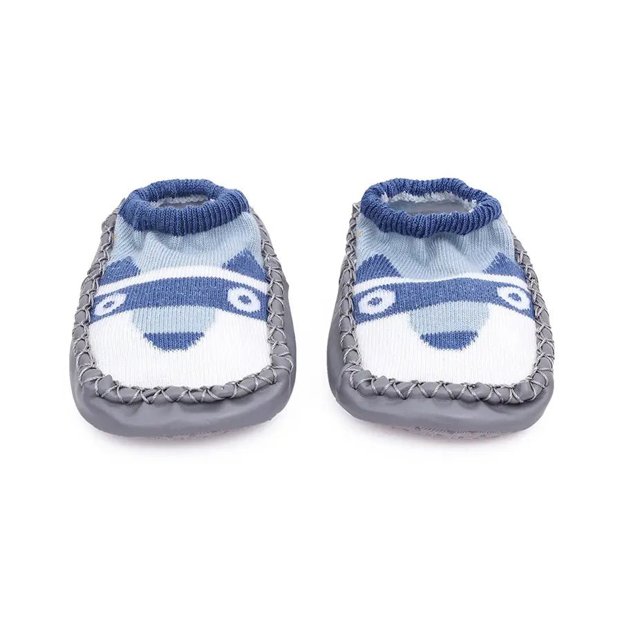 Cuddle's Baby Boy Comfy Rib Shoe- Grey Shoes 4