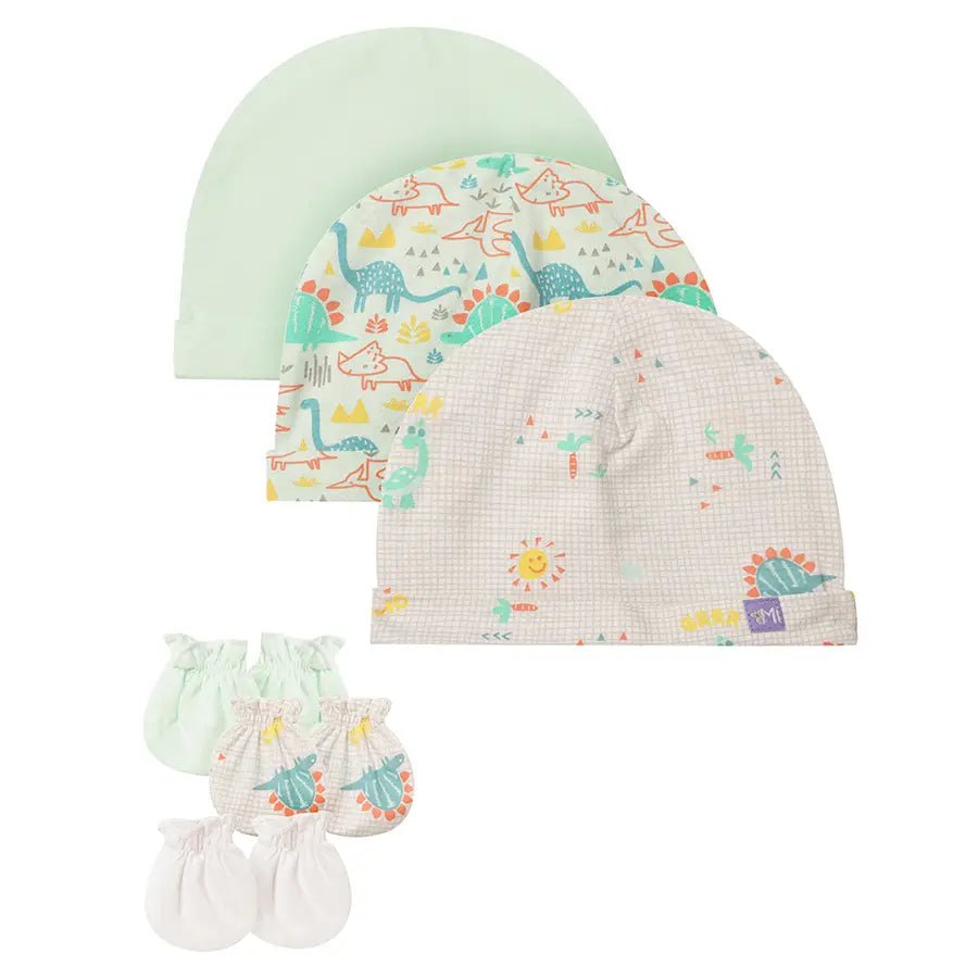 Baby cap deals and mitten set
