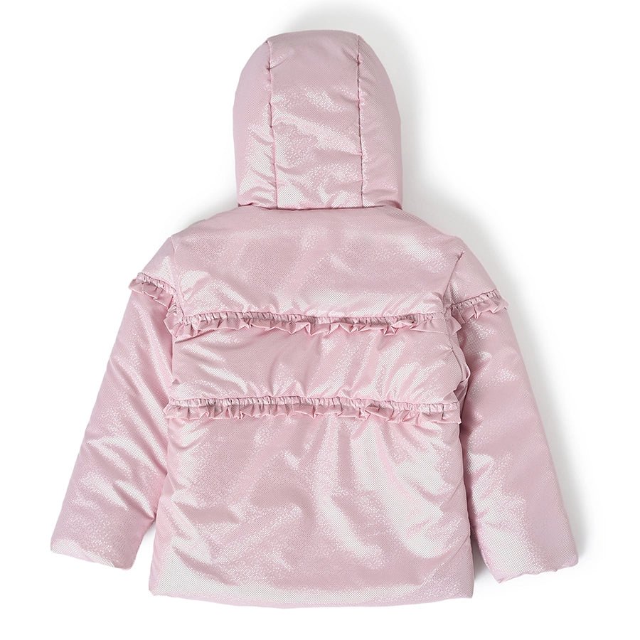 Farm Friends Baby Pink Solid Jacket-Jacket-2