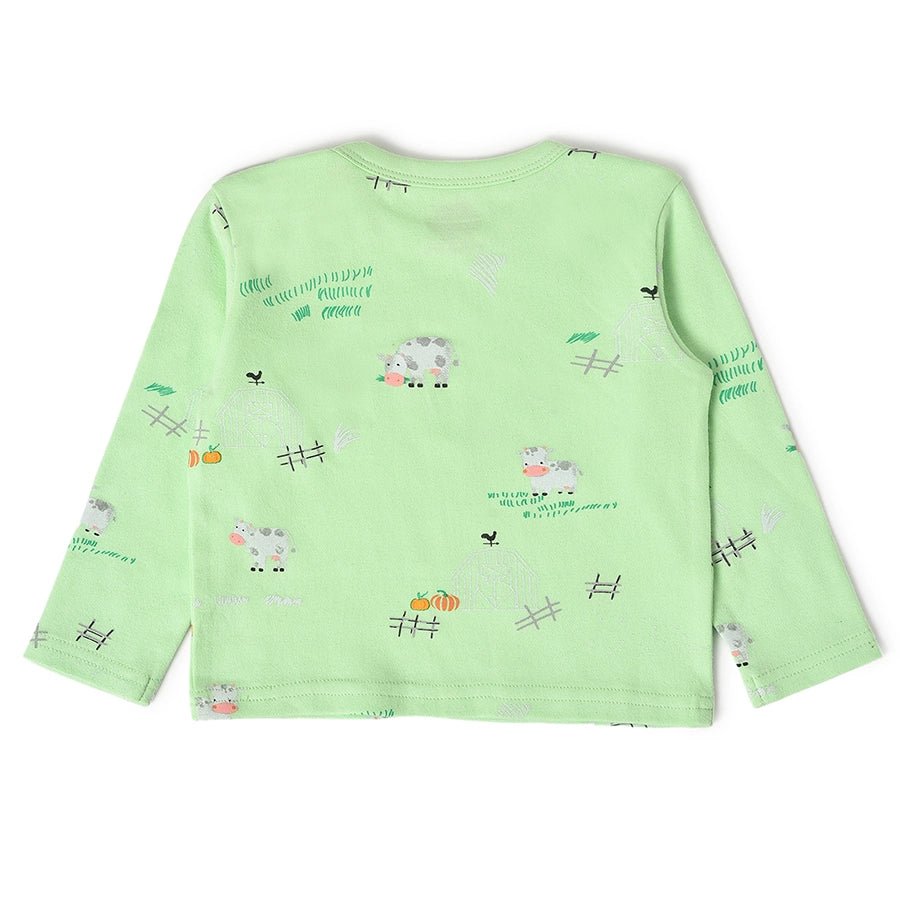 Farm Friends Green T-Shirt With Black Dungaree Set Clothing Set 5