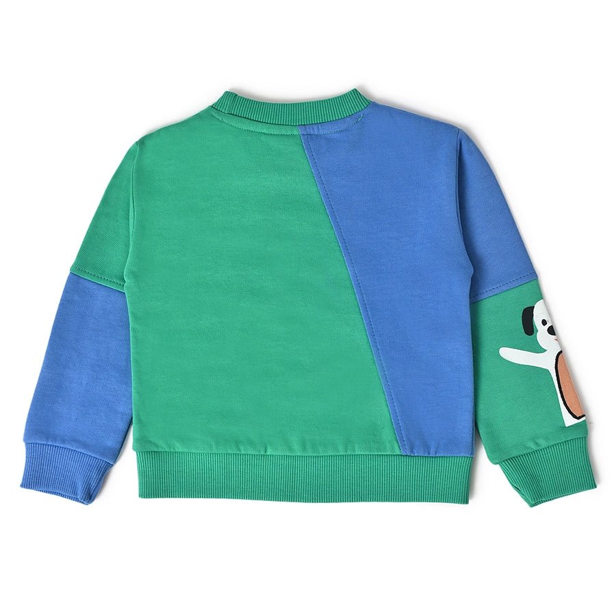 Farm Friends Blue Color Block Sweatshirt & Pajama Set-Clothing Set-3