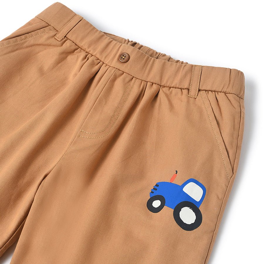 Farm Friends Colorblock Trouser for Boys-Trouser-4