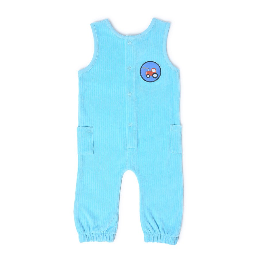 Farm Friends Drop Needle Cotton Blue Dungaree Dungaree 1