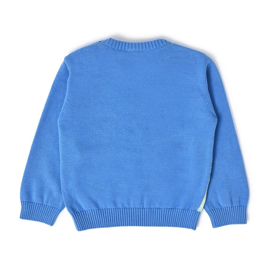 Farm Friends Knitted Blue Sweater-Sweater-2