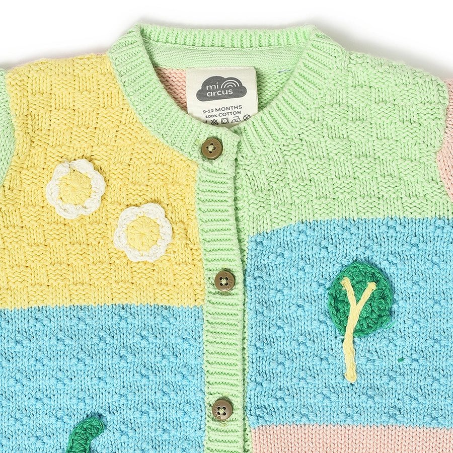 Farm Friends Knitted Colorblock Sweater for Kids-Sweater-3