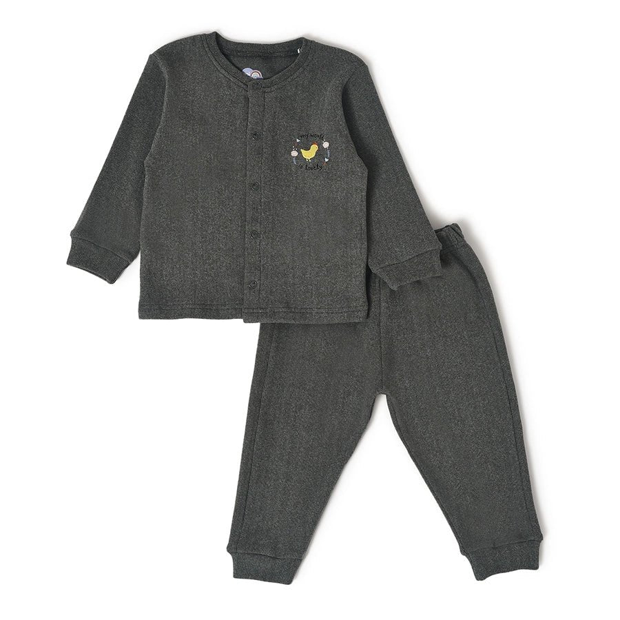 Farm Friends Knitted Grey Thermal Set Clothing Set 1
