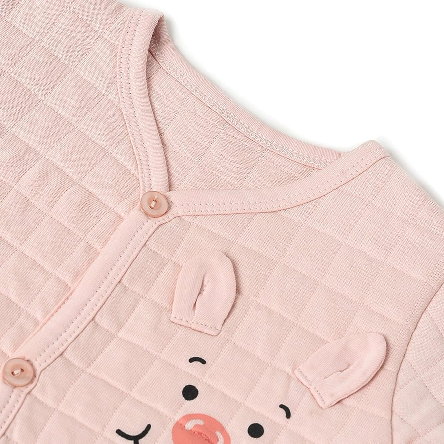 Farm Friends Pink Top with Pyjama Quilted Set Qulited Set 5