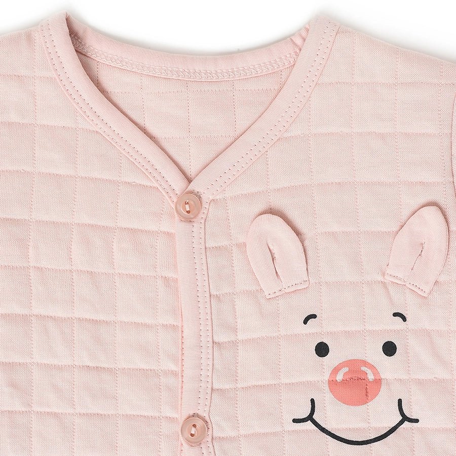 Farm Friends Pink Top with Pyjama Quilted Set Qulited Set 4