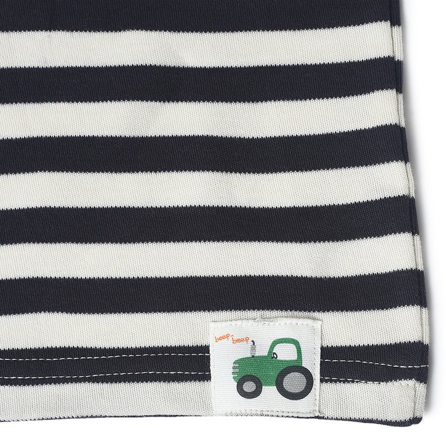 Farm Friends Polo Striper T-Shirt for Baby Boy-T-Shirt-6