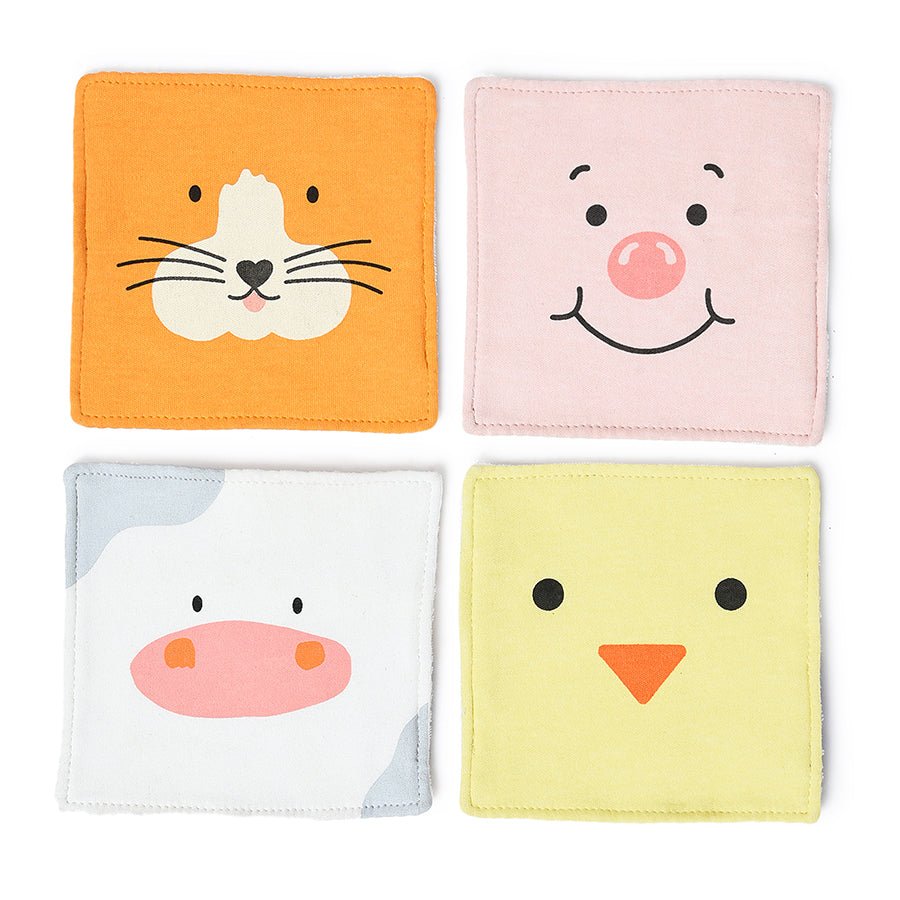 Farm Friends Reusable Cotton Wipes Pack of 4 Accessories 1
