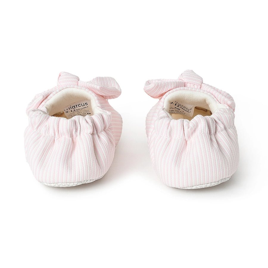 Fave Baby Girl Pink Woven Booties Booties 3