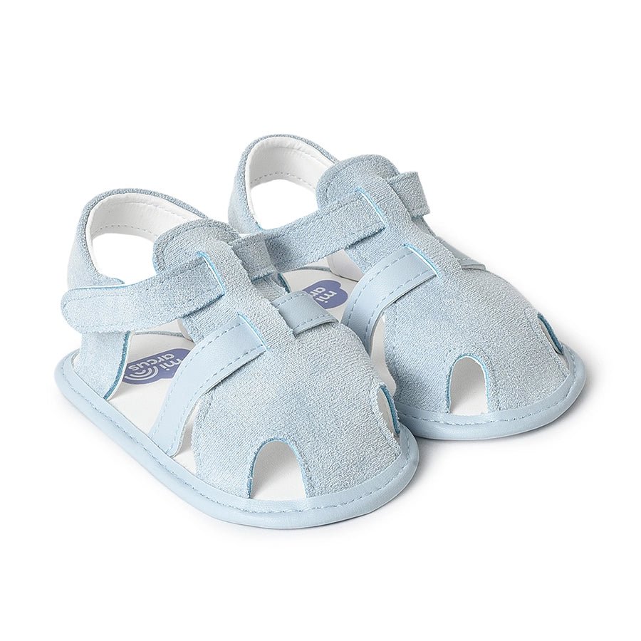 Fave Unisex Baby Blue Woven Booties Booties 1