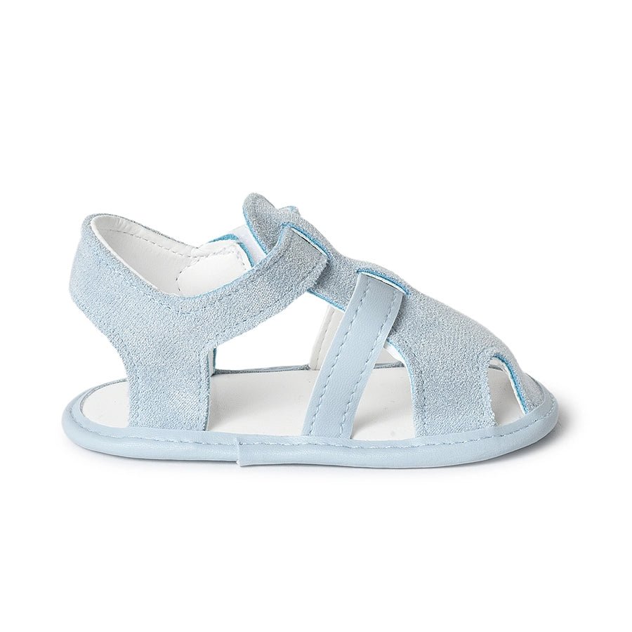Fave Unisex Baby Blue Woven Booties-Booties-4