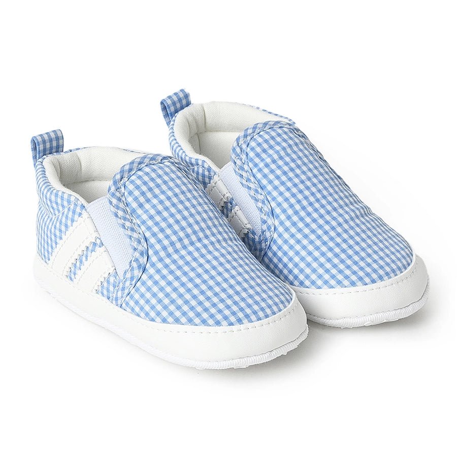 Fave Unisex Light Blue Woven Booties Booties 1
