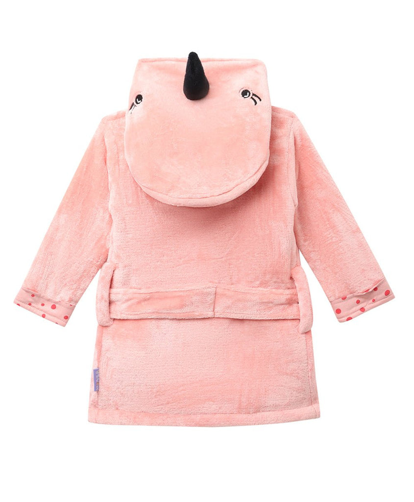 Flamingo Coral Baby Girl Bathrobe Bath Robe 2