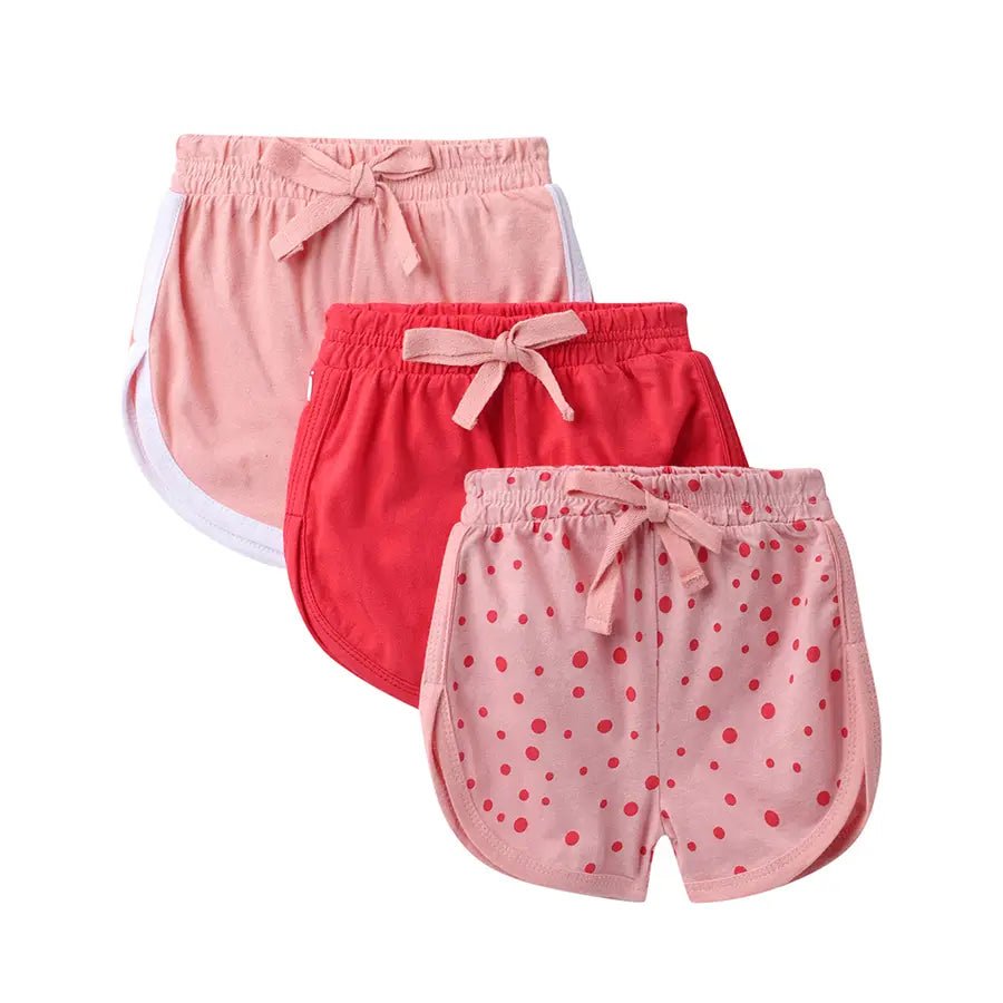 Mi Arcus Flamingo Print Baby Girl Shorts Pack of 3 Shorts