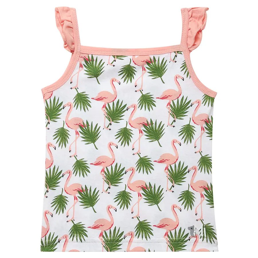 Flamingo Print Baby Girl Tank Top (Pack of 3) Tank Top 6