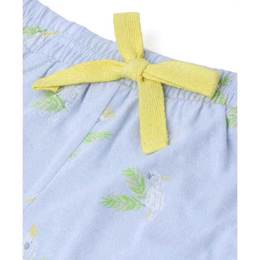 Floral Bird Print Baby Girl Shorts (Pack of 3) Shorts 8