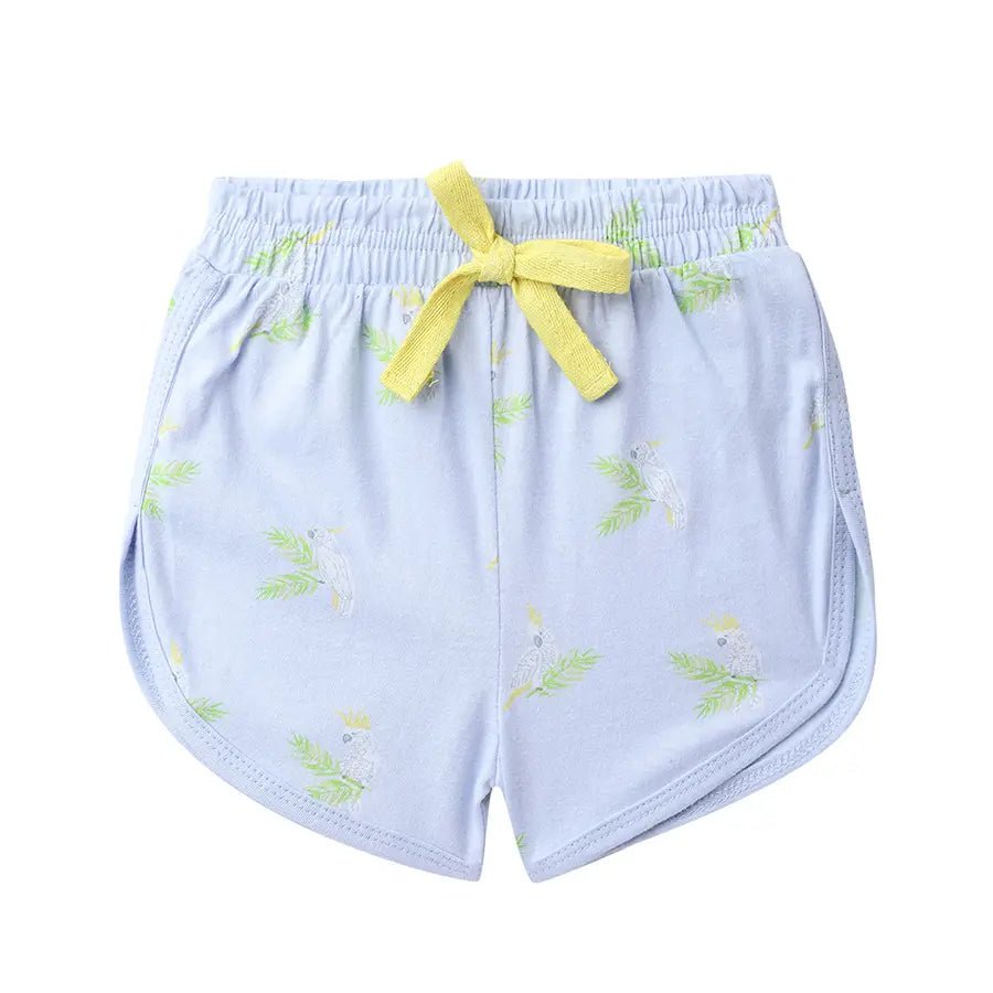 Floral Bird Print Baby Girl Shorts (Pack of 3) Shorts 2