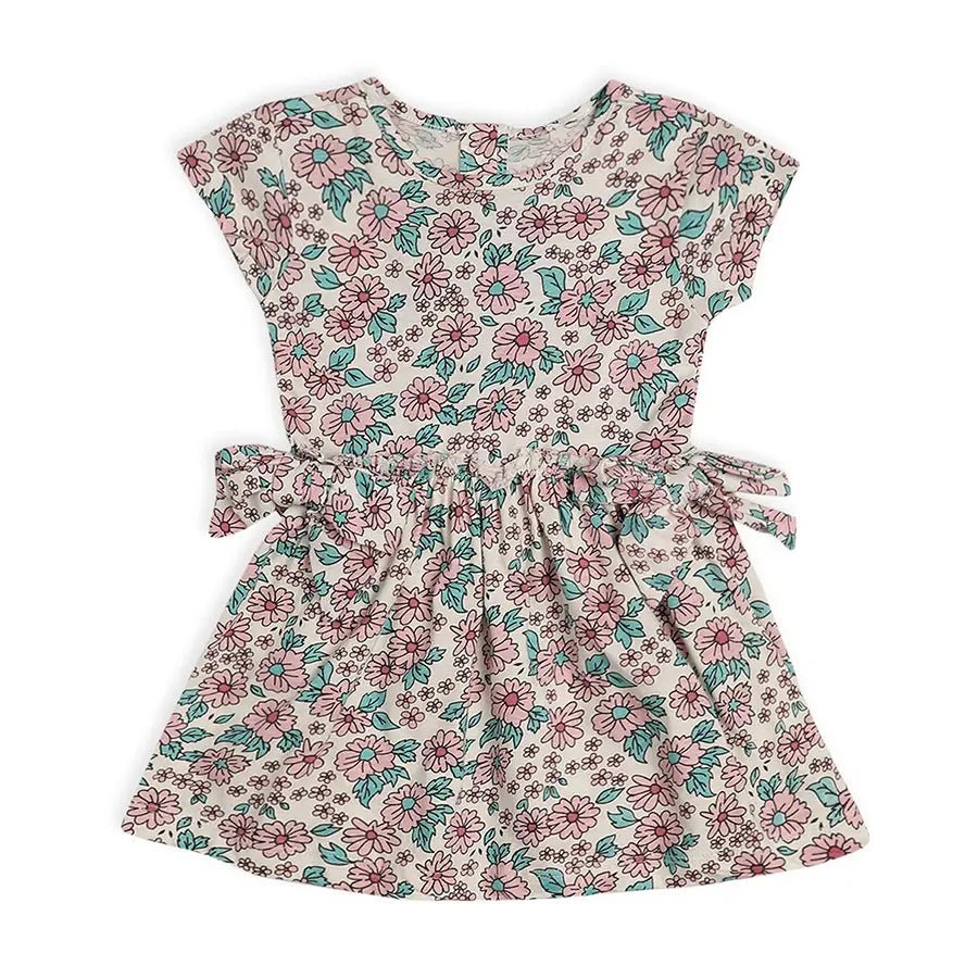 Flower Print Frock With Bloomer Clothing Set 3