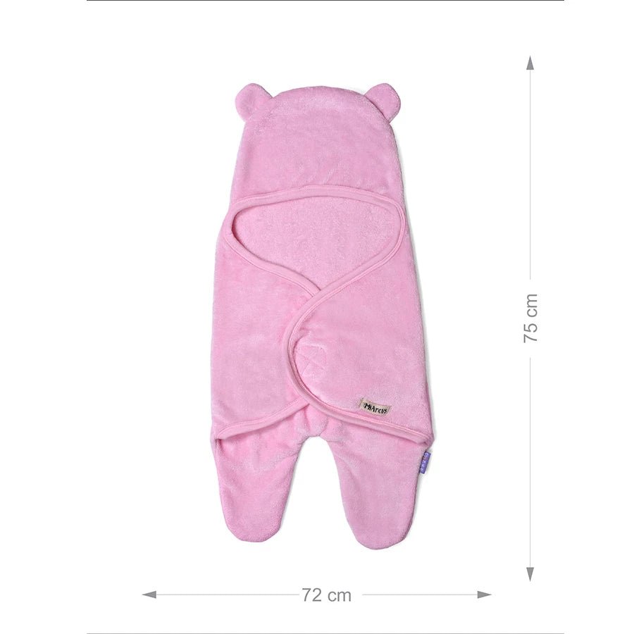 Flurry Knitted Hooded Blanket - Pink - Blanket