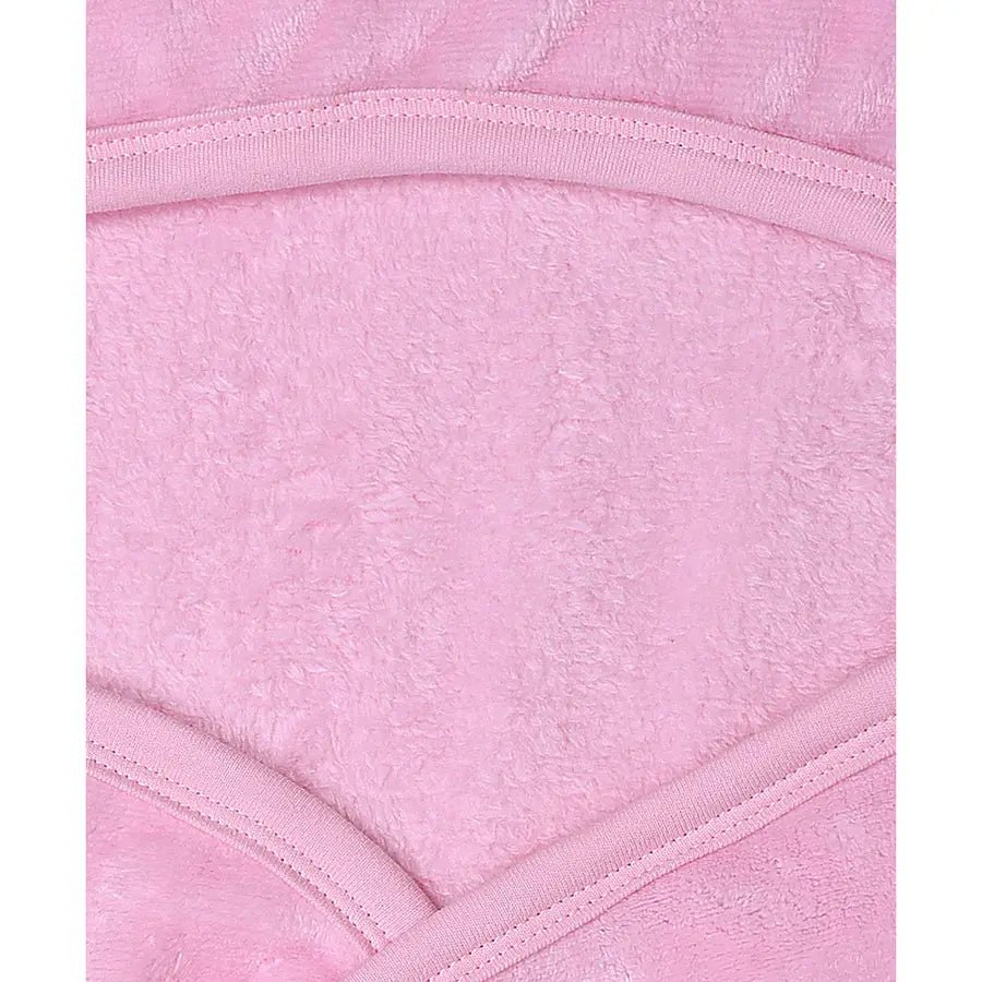 Flurry Knitted Hooded Blanket - Pink - Blanket