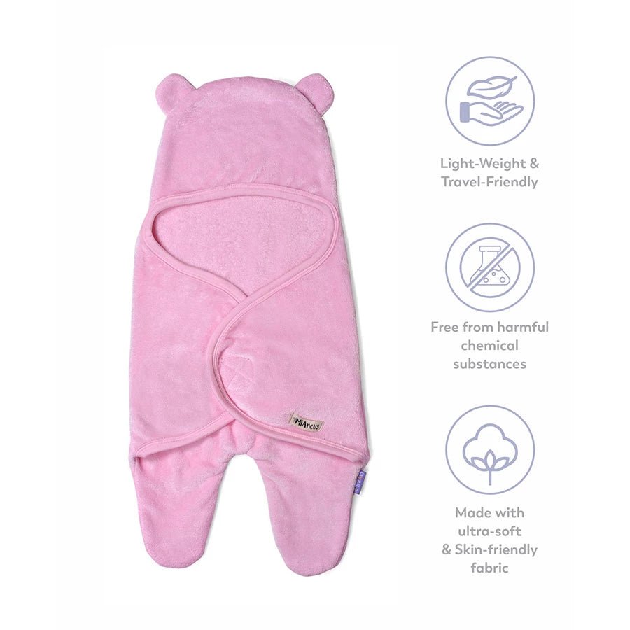 Flurry Knitted Hooded Wrap - Pink Hooded Blanket 7