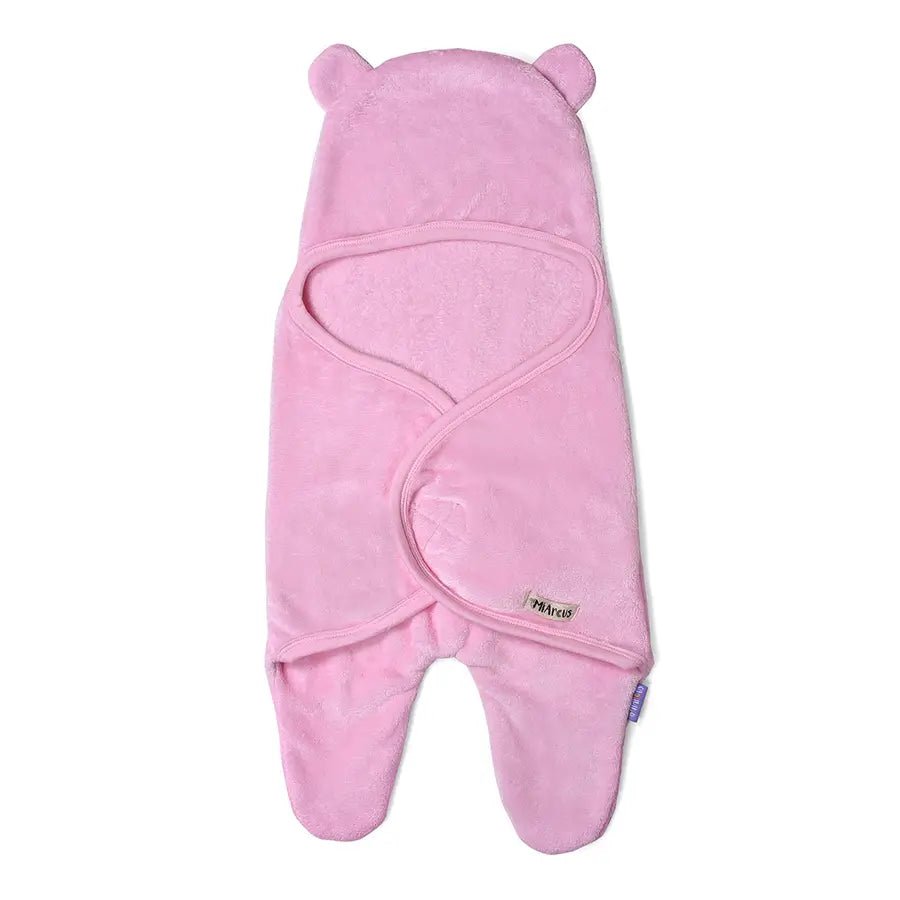 Flurry Knitted Hooded Blanket - Pink - Blanket