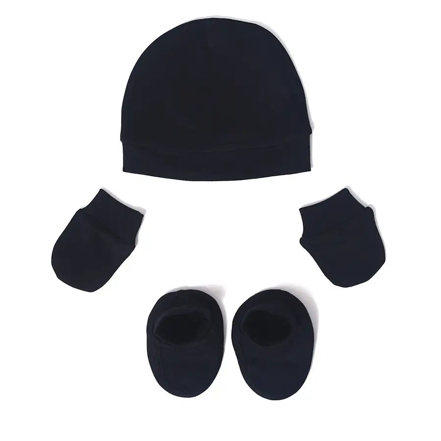 Frosty'z knitted Cap, Mitts & Booties set Cap 1
