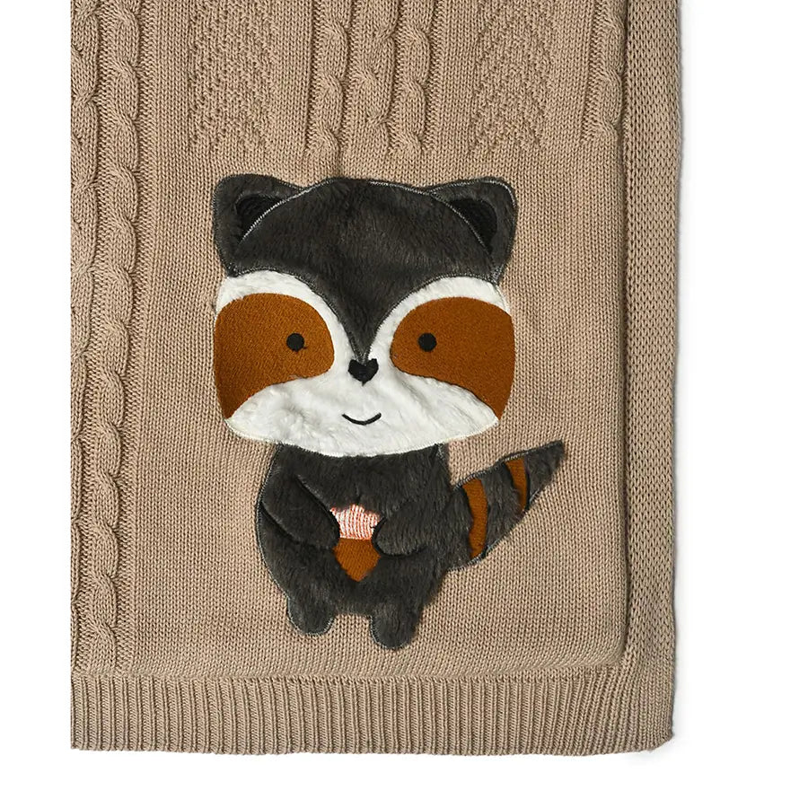 Frosty'z Racoon Cable Knit Blanket - Blanket