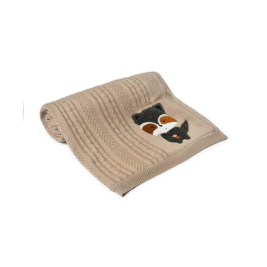 Frosty'z Racoon Cable Knit Blanket Blanket 6