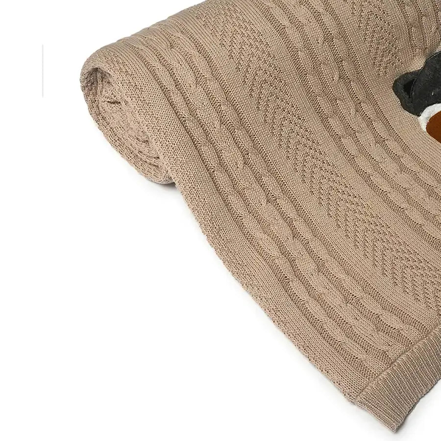 Frosty'z Racoon Cable Knit Blanket Blanket 5